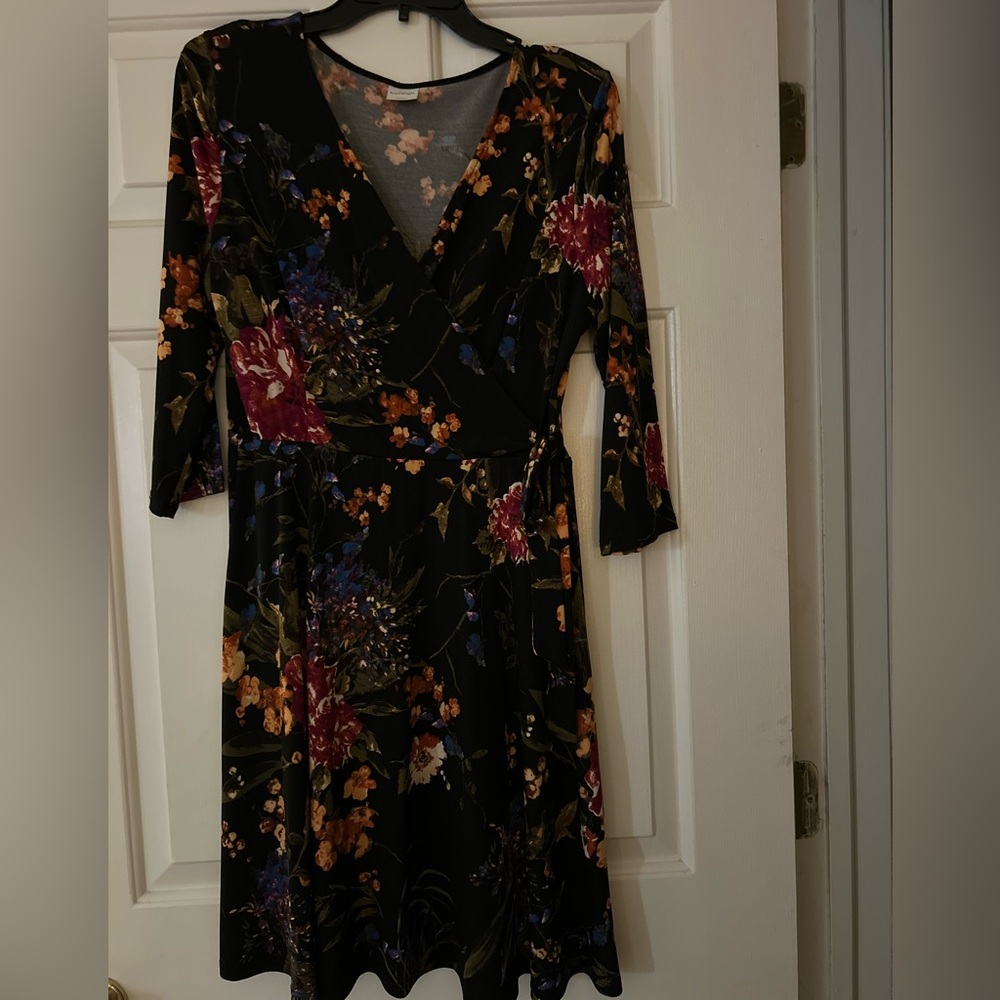 Kaileigh Black Floral Dress